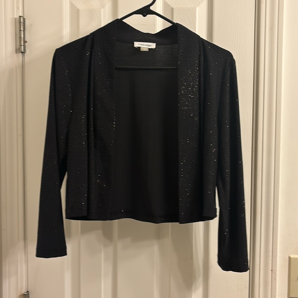 Women’s Calvin Klein large black jacket blazer “sparkly”